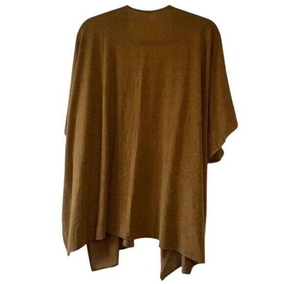 Brown Open Front Lightweight Kimono Cardigan Wrap - Picture 7 of 8